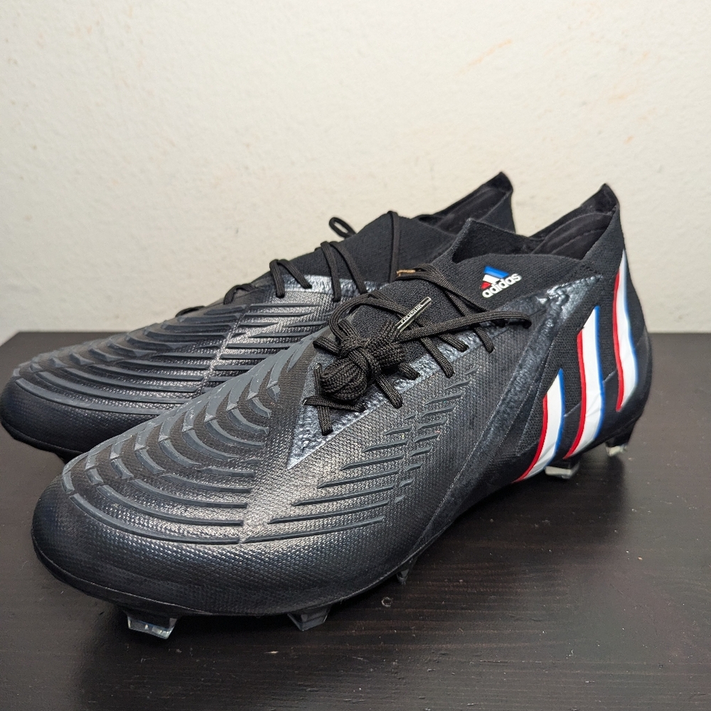 Adidas Predator Edge.1 FG Soccer Cleats Black Red Blue HO2935 Men's Sizes
